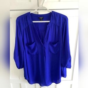Torrid Harper Indigo Blue Blouse
